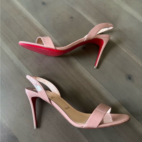 Christian Louboutin Marylin Nude Slingback Heels - Picture 9 of 10